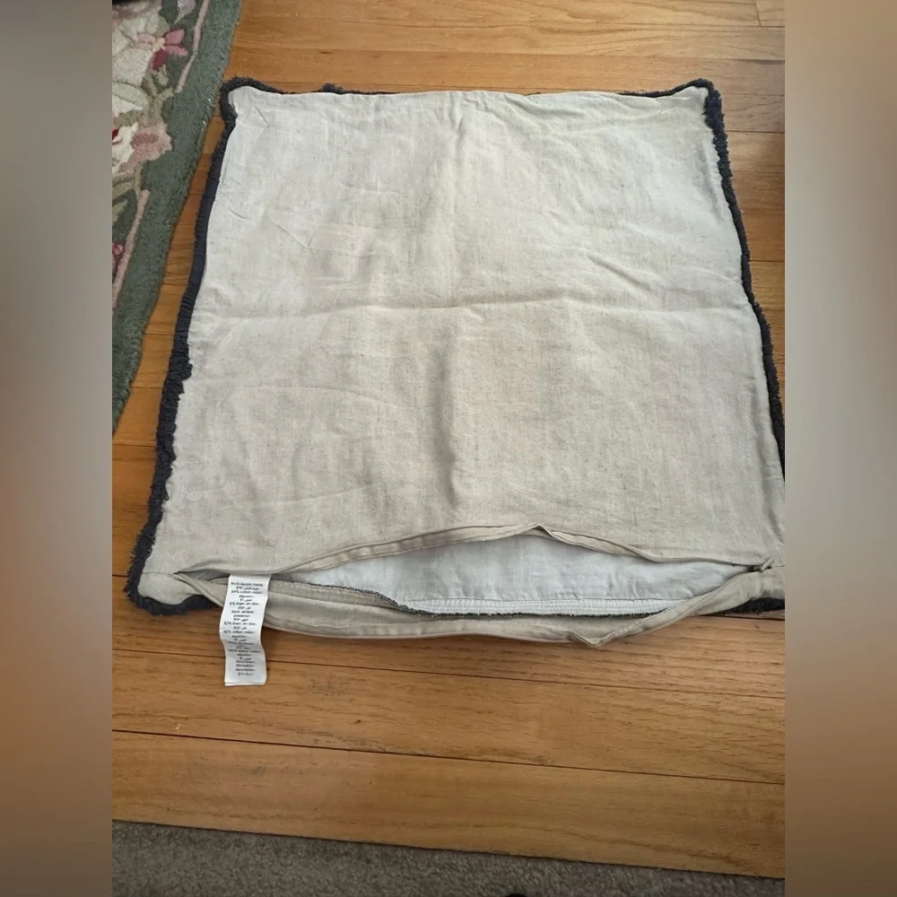 Pottery barn Textured Gray Throw Pillow Cover